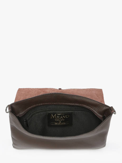 Cross Body Tas Caviar Leder Milano Bruin caviar CA21062 ander zicht 3